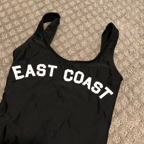 EAST COAST BLACK ONE PIECE BATHING SUIT - Picture 3 of 5